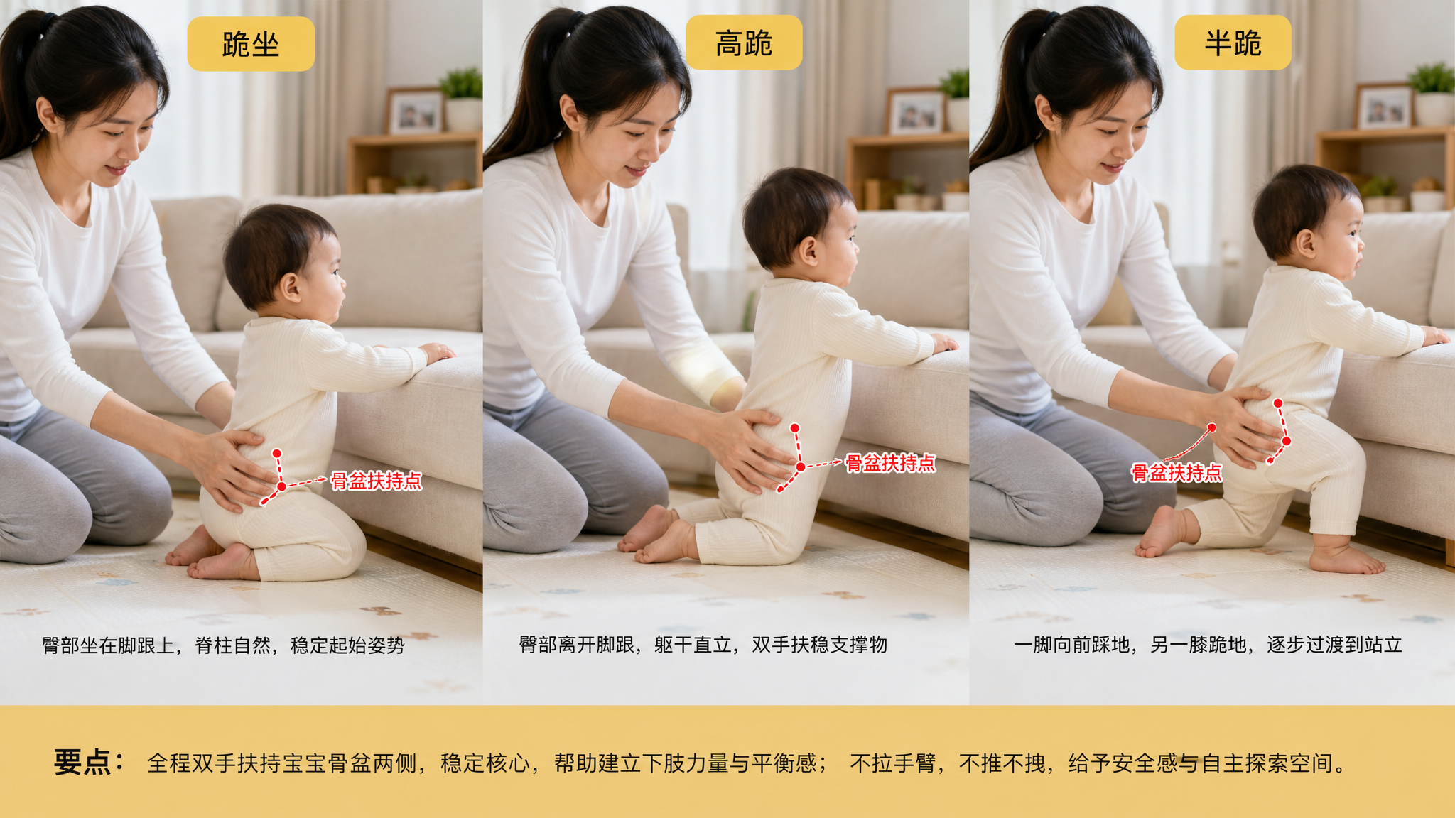 别急着扶站：先把跪坐到半跪练稳更省力