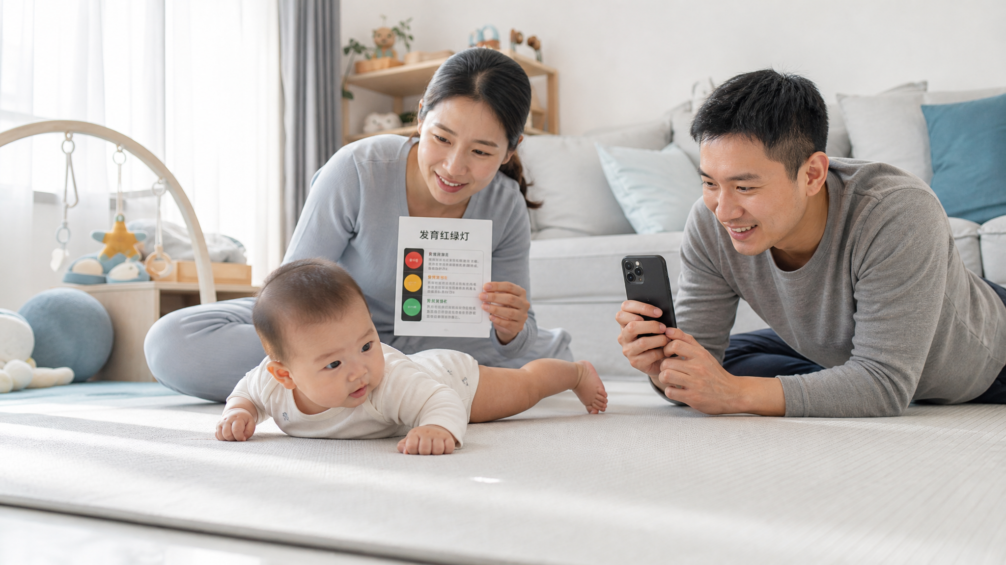 4个月不翻身别先慌：大运动红绿灯自查表