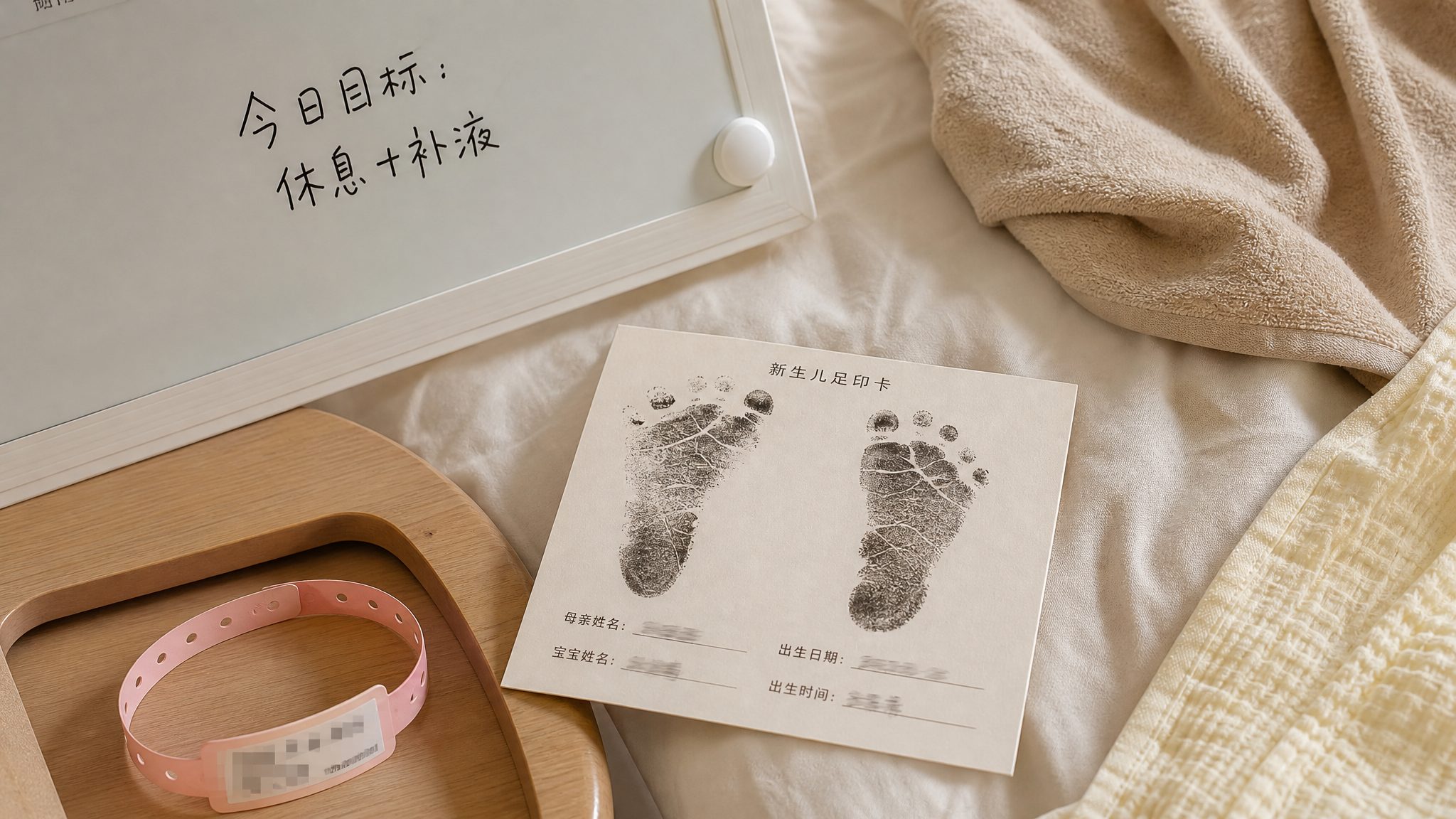 产房里让我稳住的三件小事：腕带、白板和脚印卡