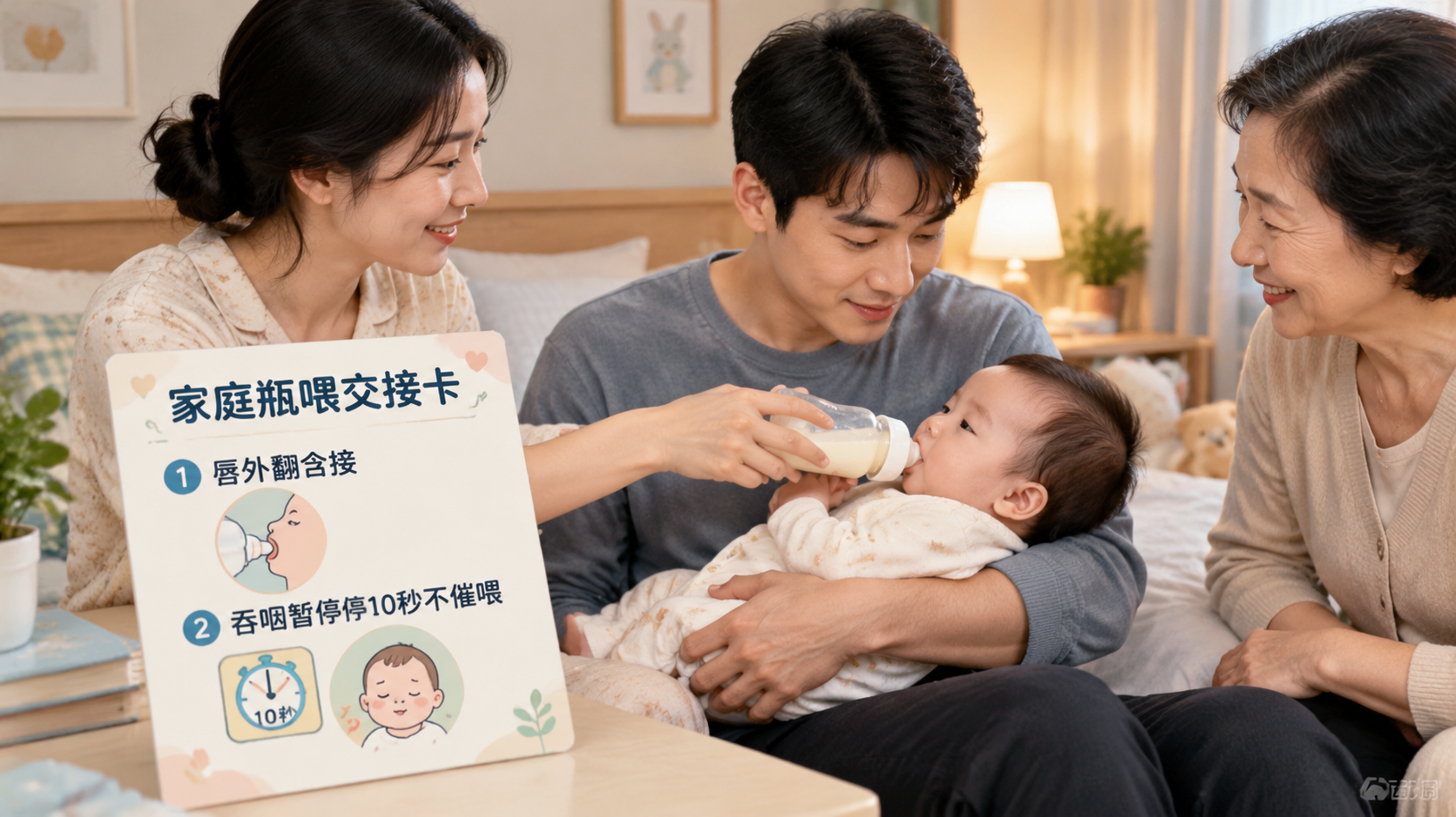 一换人喂奶就吞气？全家只要统一两个动作
