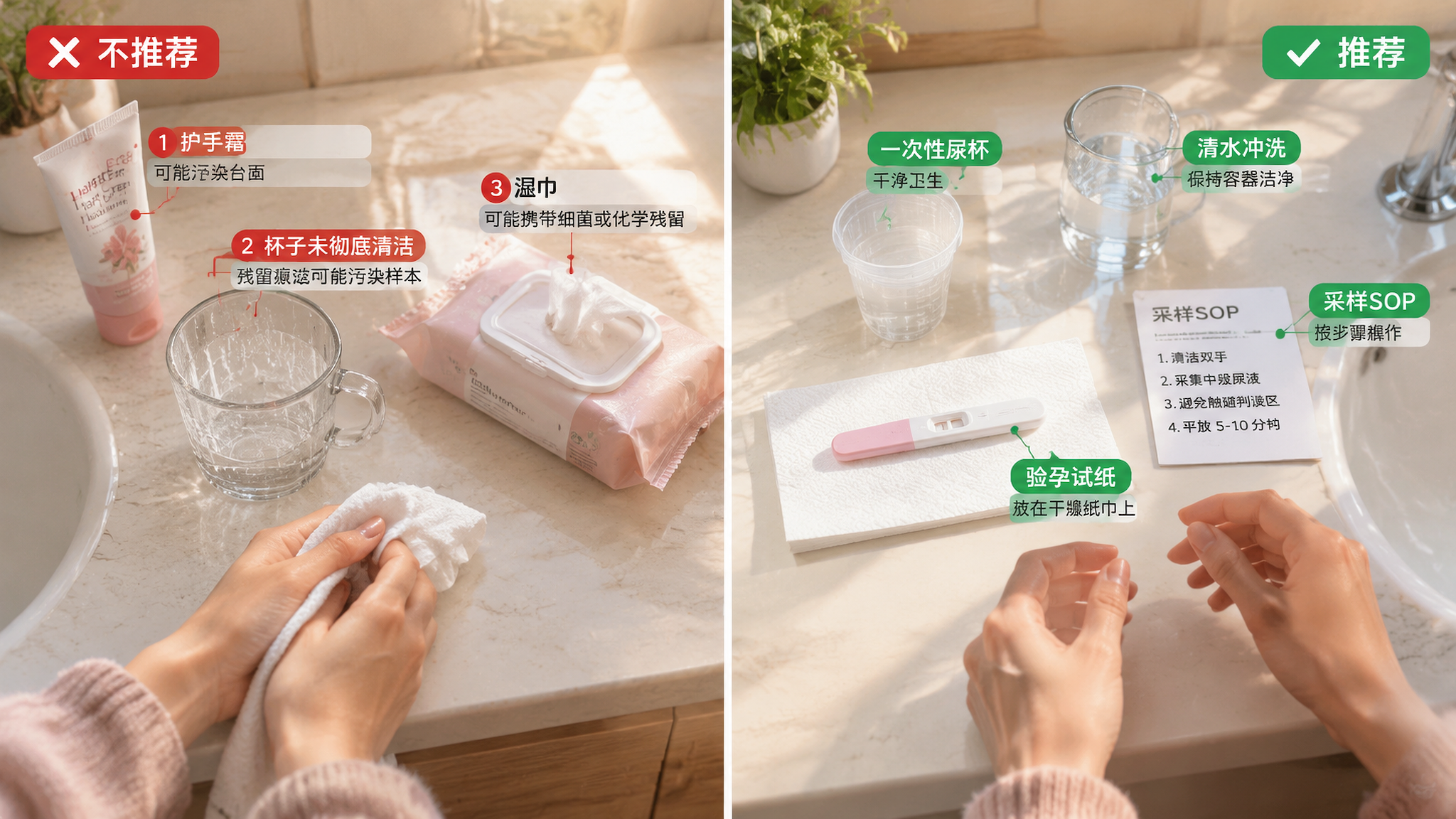 验孕别看错：护手霜湿巾会“污染”试纸吗？