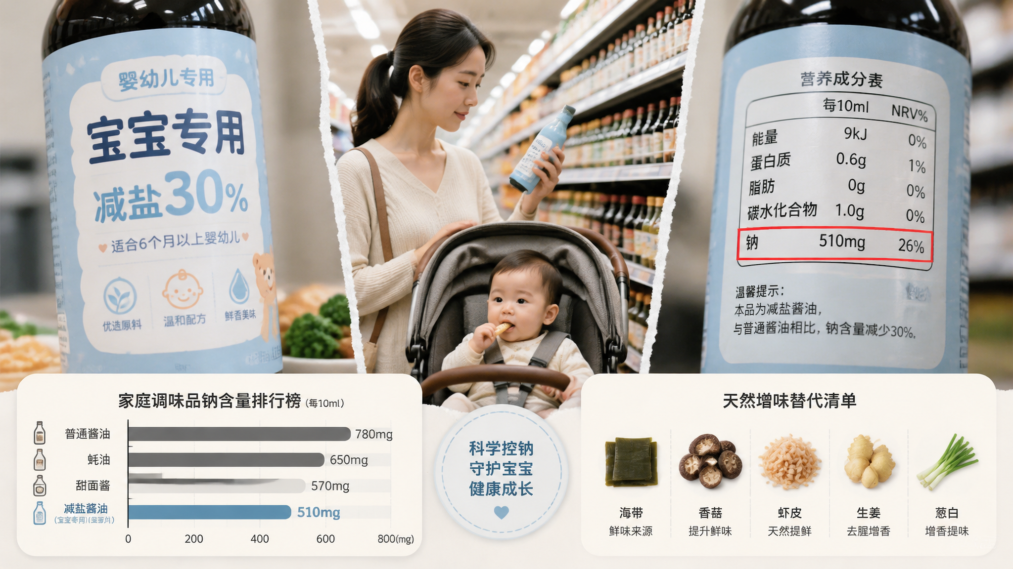 儿童酱油一勺=宝宝一天钠额度？背面这行字才关键
