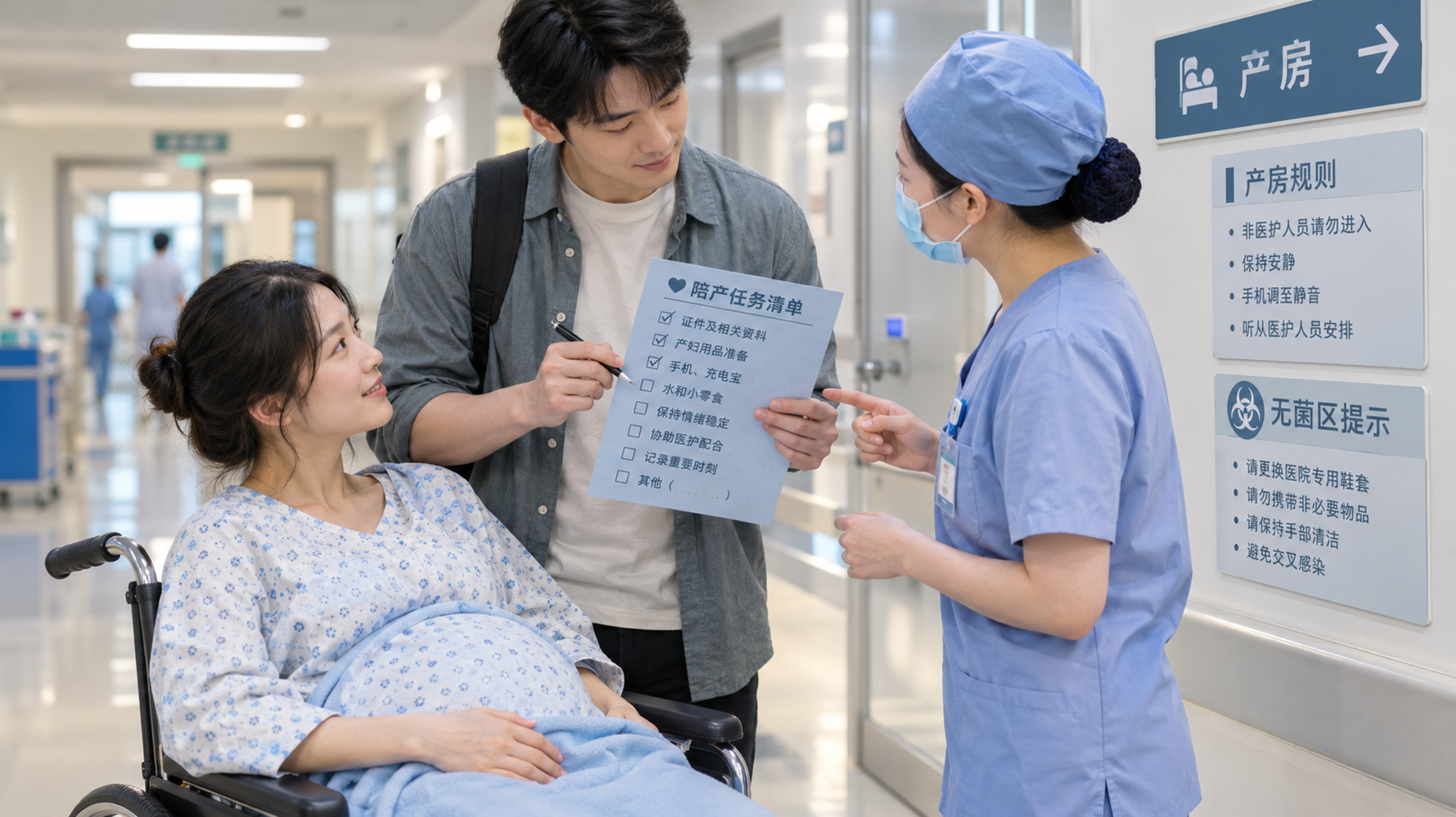 陪产先别冲：准爸爸资格自测+任务清单+紧急剖配合