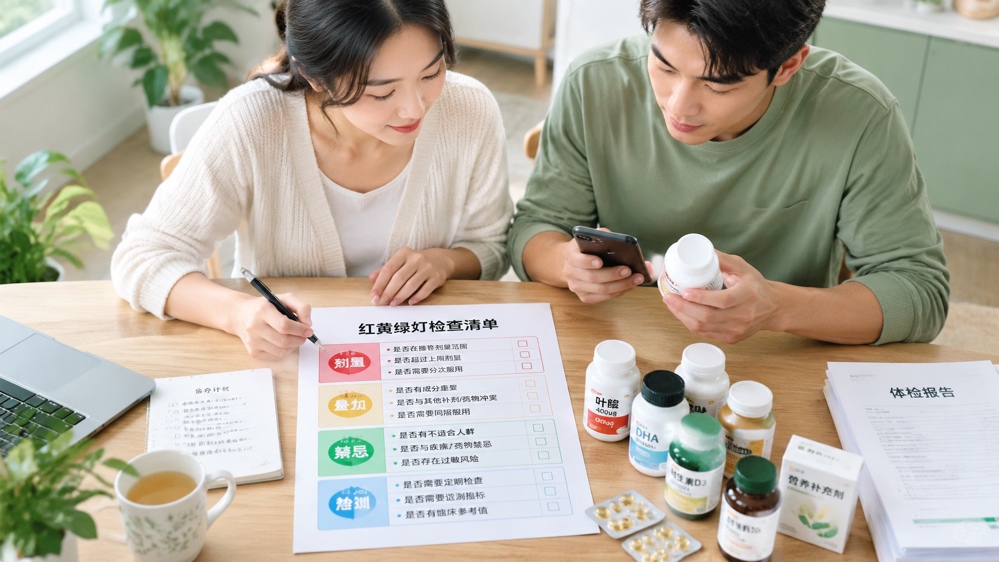 备孕补剂别再跟风囤货：先用红绿灯查剂量和叠加
