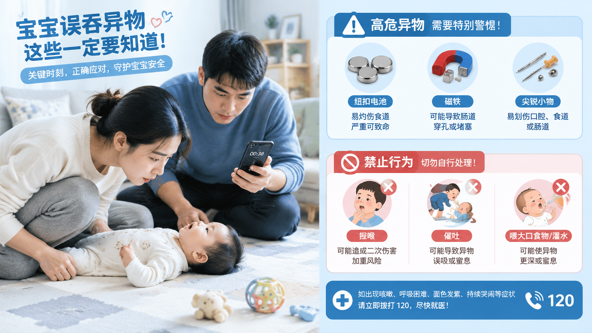 宝宝疑似误吞异物：3分钟确认法和就医红线