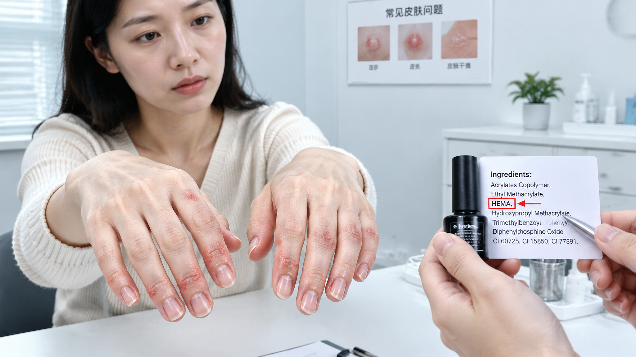 美甲后指缘痒起水泡？先排查HEMA和固化不全