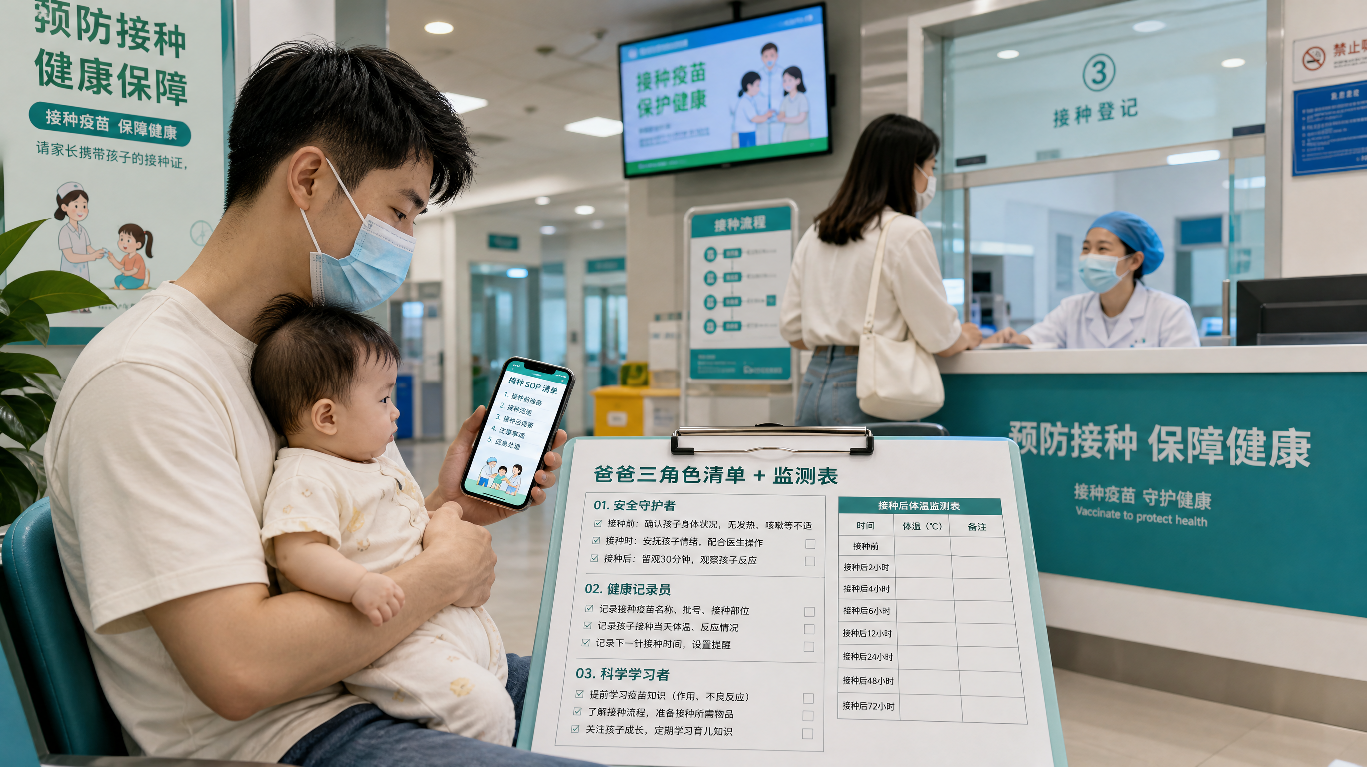 夏天带娃打疫苗：爸爸把这3件事管住就稳了