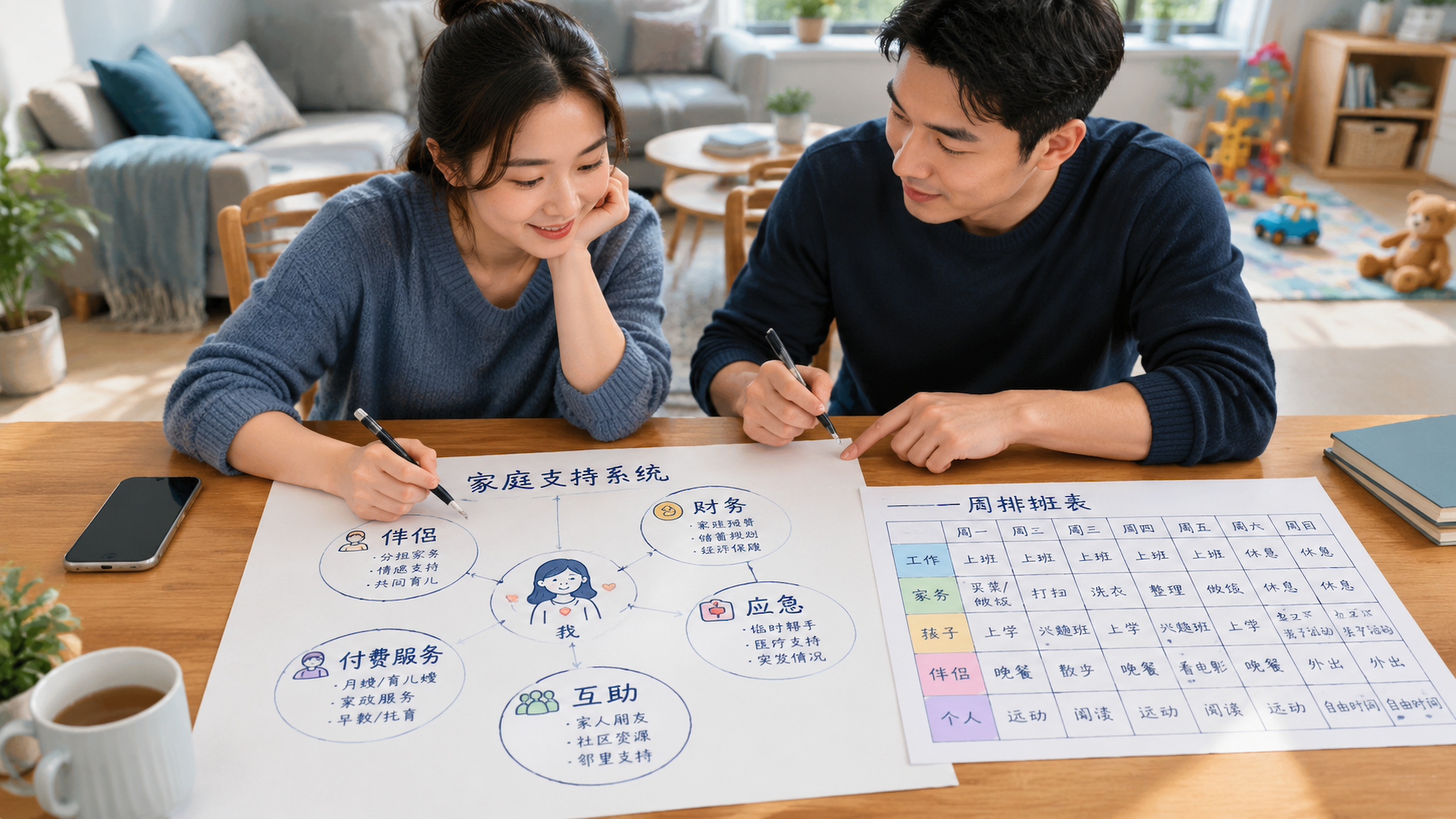 10-12月妈妈不崩溃：分工+后援+休息日一套系统